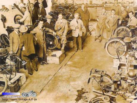 1925 AJS works team IoM