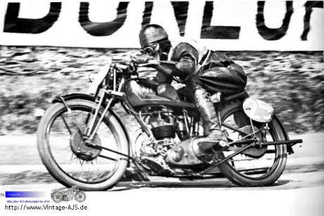 Jimmy Guthrie auf der nur in einem Rennen eingesetzten 250er Cammy-AJS