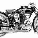 AJS Modell G10 Rennmodell 500cc OHV mit dem normalen Stecktank