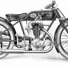 AJS Modell H6 350cc OHV. Detailansicht.