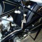 AJS Modell H7 Rennmodell 350cc OHV - 1927 mit separatem Öltank und Handölpumpe.