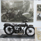 AJS Ausstellung im Foyer der Handwerkskammer Karlsruhe Sept. 2011, kleine 350er SV im perfekten Originalzustand von 1923