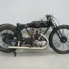 AJS Modell E7 von 1925. Altes Angebot eines Händlers, der sich nach einem Beatles-Titel nennt.