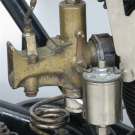 AJS Modell E7 von 1925. Der Vergaser im Detail.