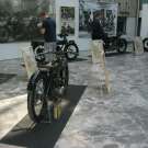 AJS Ausstellung im Foyer der Handwerkskammer Karlsruhe Sept. 2011, Heckansicht Big Port Racer von 1923